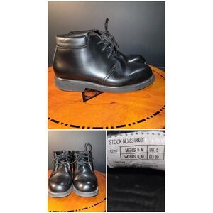 Thorogood Black Leather Chukka Boots Mens 6 Womens 8 Uniform Shoes 834-6032